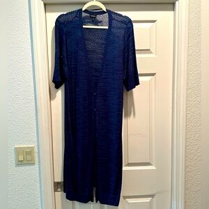 Torrid Navy Blue Eyelet Duster